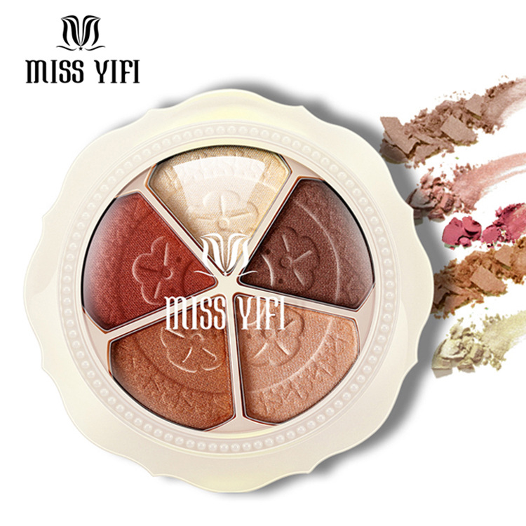 missyifi五色眼影盒大地色持久显色珠光哑光新手必备初学