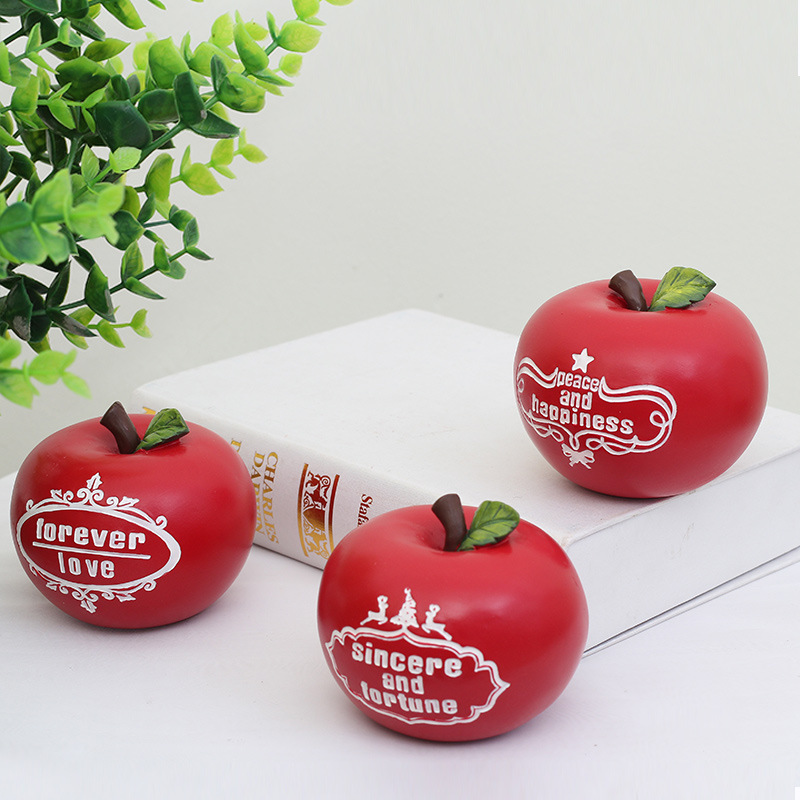 如果家居 圣诞礼物 创意zakka苹安果树脂摆件圣诞装饰