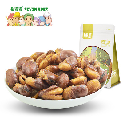 七猩猩牛排味蚕豆休闲零食品牛肉味兰花豆制品袋包装特产