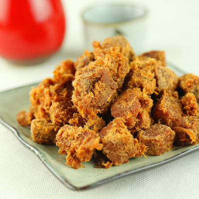 清之坊热销休闲食品 xo酱烤猪肉粒200g黑椒口味