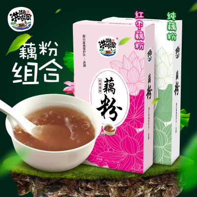 洪湖农家纯藕粉红枣藕粉洪湖藕粉速溶藕粉营养早餐冲饮品