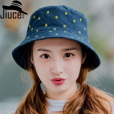 韩国软妹小清新菠萝盆帽 女春夏户外防晒渔夫帽百搭休闲遮阳帽子
