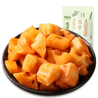 百草味-香辣卤藕180g 麻辣莲藕零食小吃 即食休闲食品藕片