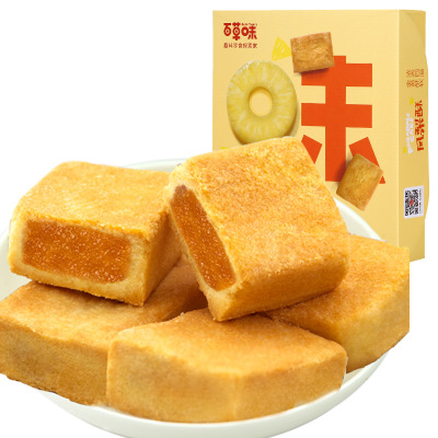 百草味凤梨酥300g盒装 办公室休闲零食特产小吃糕点 代餐