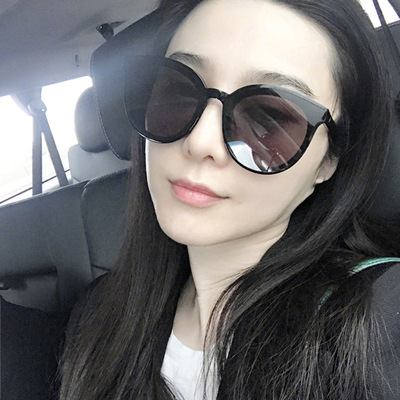 新款圆形太阳镜韩国复古眼睛彩色墨镜女潮明星同款太阳镜