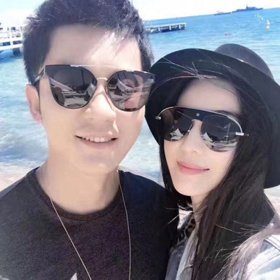 新款五角星潮流时尚太阳镜男女士彩膜炫彩墨镜