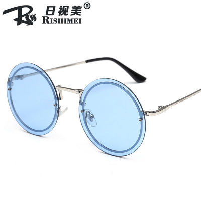 新款潮流时尚圆框太阳镜流行复古男女通用墨镜太阳眼镜
