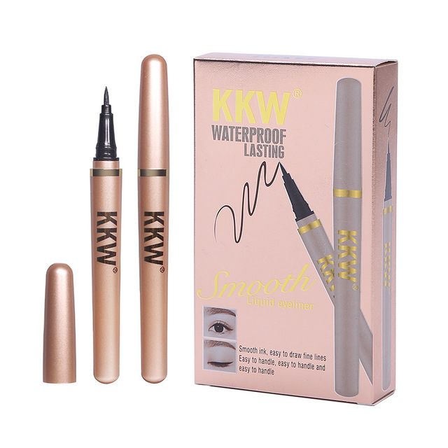 新款欧美热销 KKW眼线笔浓黑防水不晕染眼线液笔硬头 厂家直销