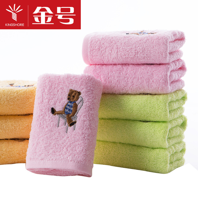 【金号】100%棉毛巾正品厂家直销50*26卡通小熊毛巾40g